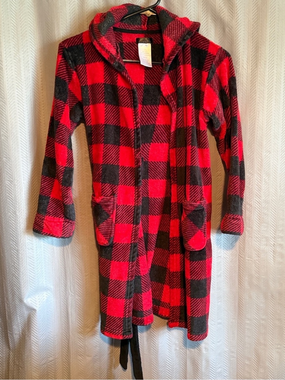 Buffalo Plaid Hooded Robe
